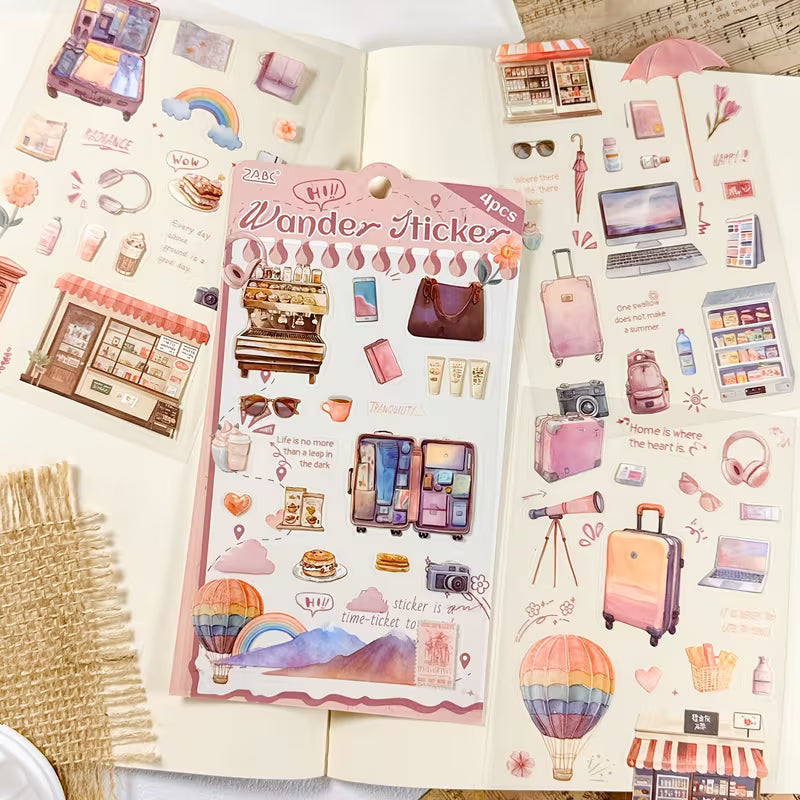 Little Joys On The Go Travel stickers | 4 Sheets 150*100mm