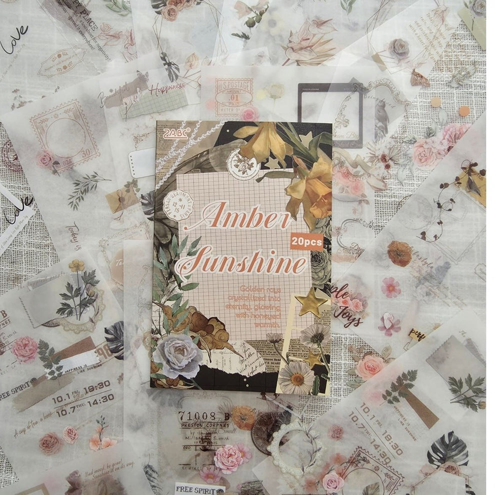 Sticker For File Check Amber Sunshine, Vintage Sticker Book – Pastelia